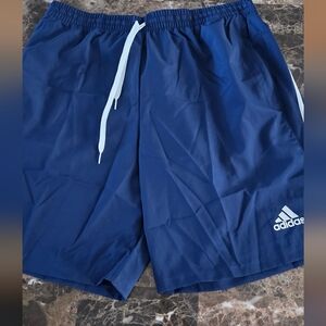 Adidas Men's Navy Athletic Shorts Large Nwt